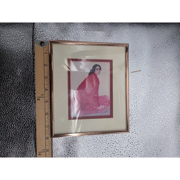 R.C. Gorman Framed Print Titled "Yol Nu Bah" Signed 1972 Haag Art Arizona 7x8 - Picture 6 of 10